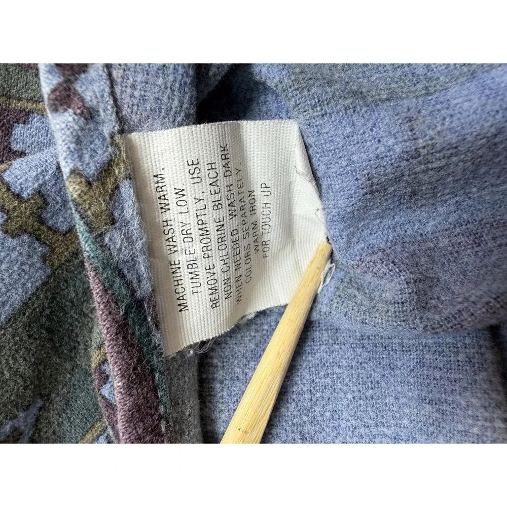 L.L. Bean Chamois Cloth Shirt Mens M Geometric Southwest USA Cotton